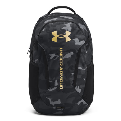 Under Armour Hustle 6.0 Backpack, Black/White