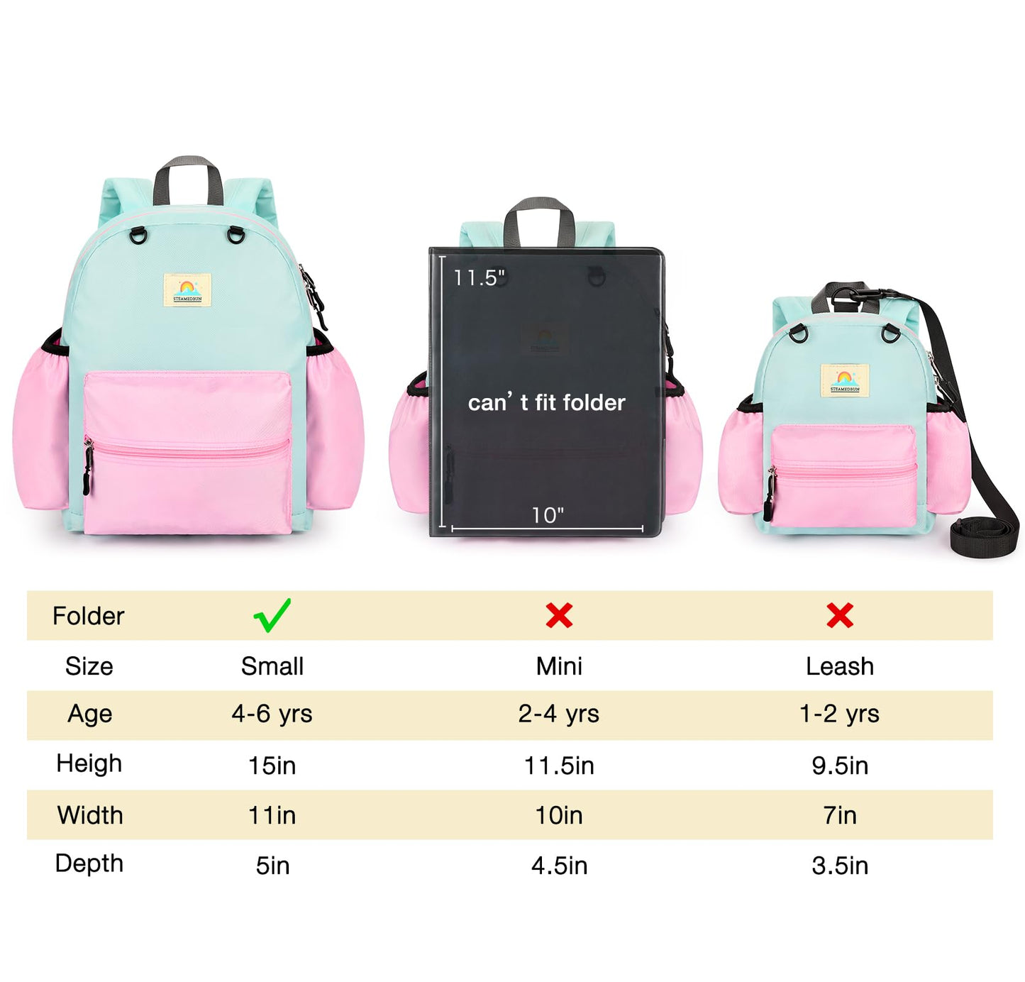 STEAMEDBUN Kids Backpack for Boys, Ages 4-8