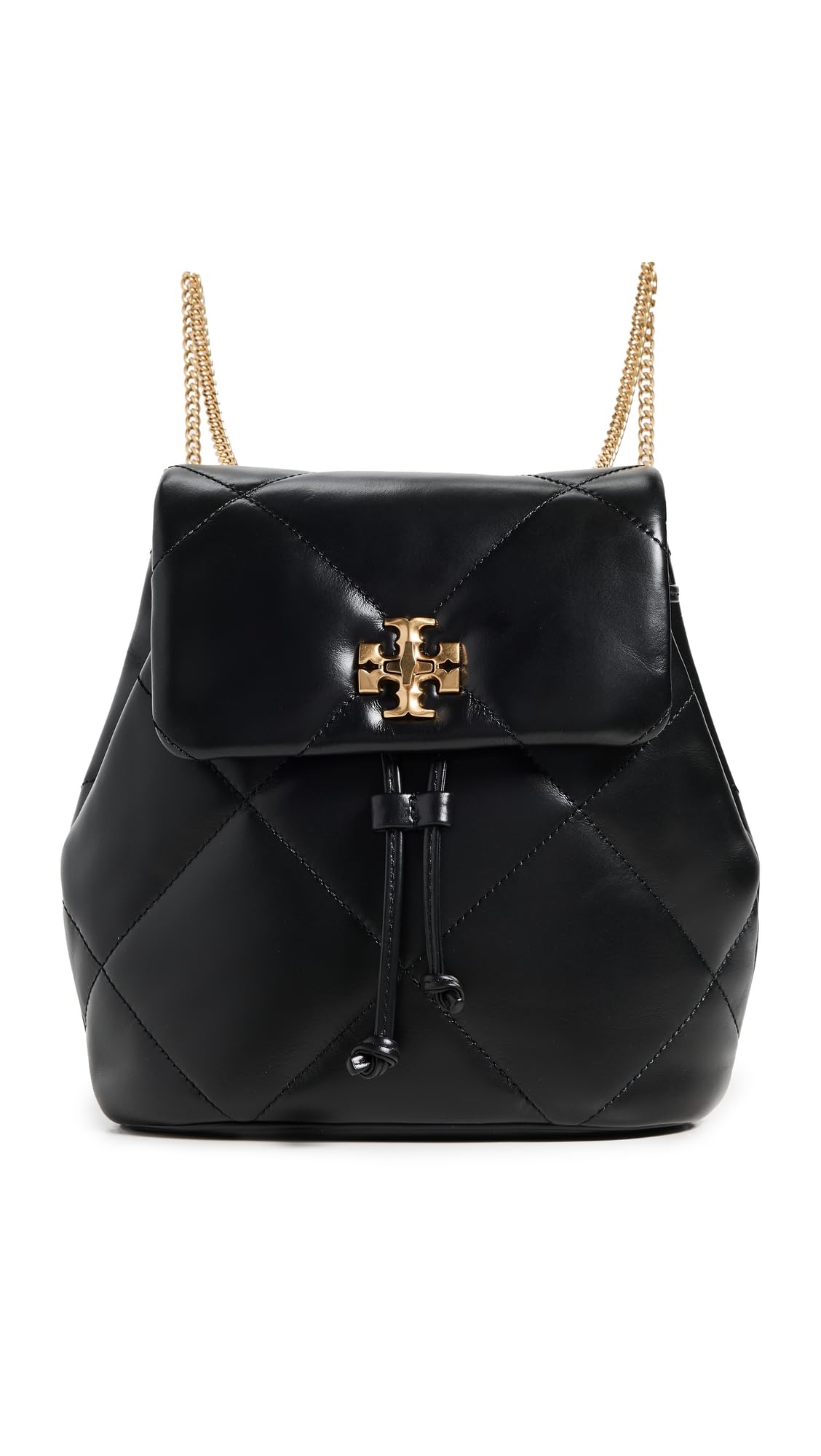 Tory Burch Women's Kira Diamond Quilt Mini Backpack, Black, One Size