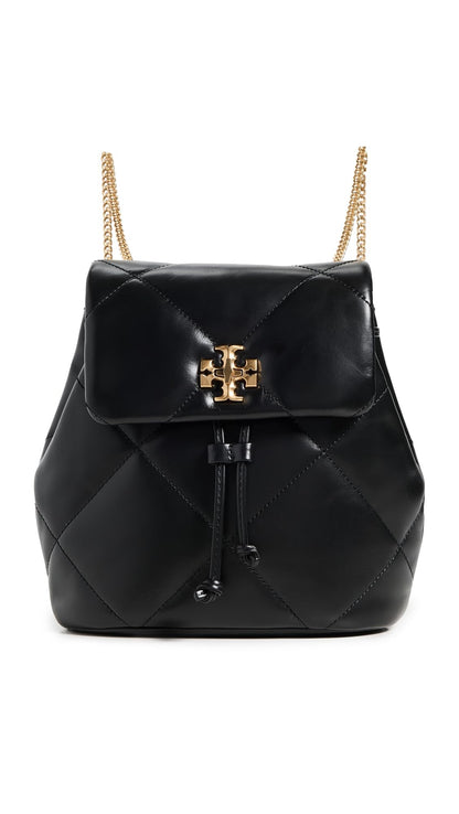 Tory Burch Women's Kira Diamond Quilt Mini Backpack, Black, One Size