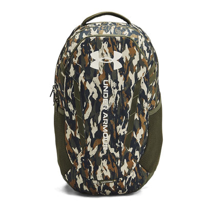 Under Armour Hustle 6.0 Backpack, Black/White
