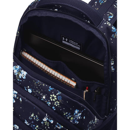Under Armour Hustle 6.0 Backpack, Black/White