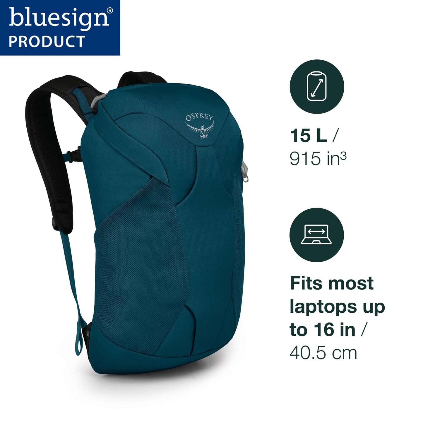Osprey Farpoint Fairview Unisex Travel Daypack, Black