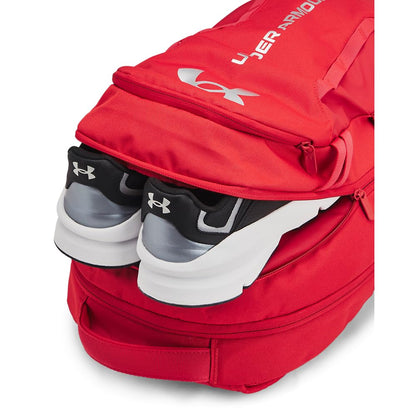Under Armour Hustle 6.0 Backpack, Black/White