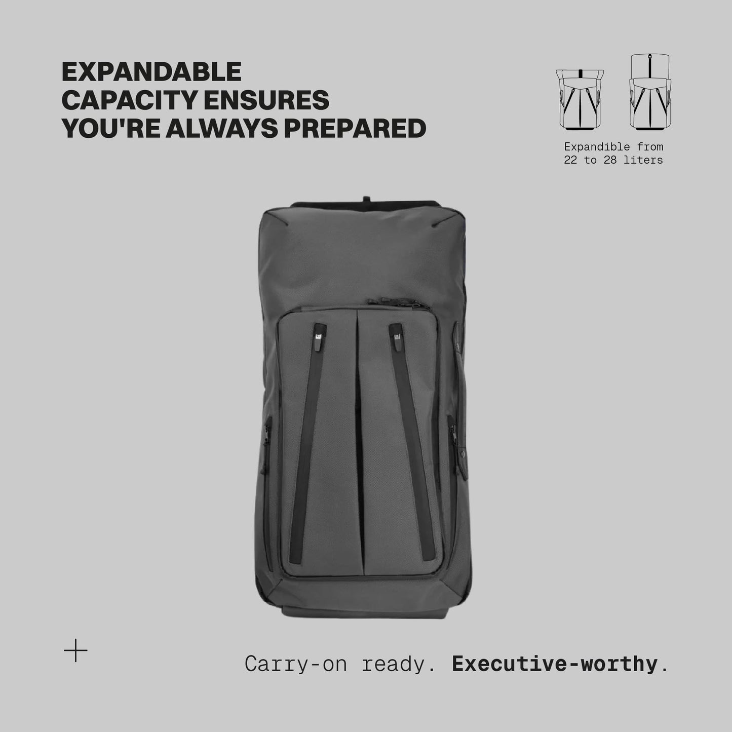 Frenchie Co. Laptop Backpack – Expandable