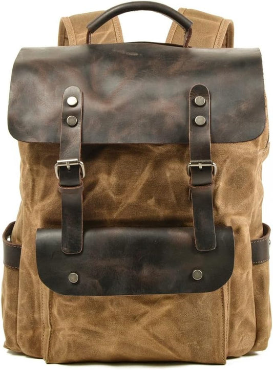 Canvas Laptop Backpack – Black