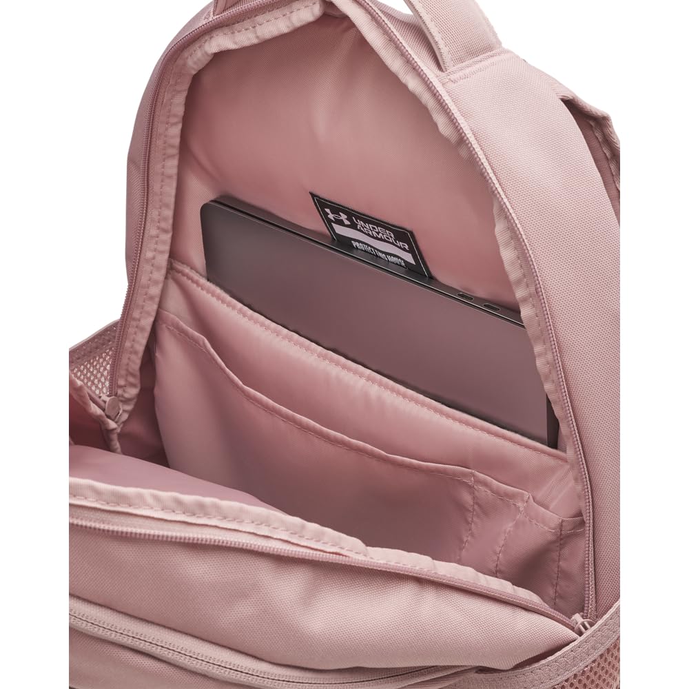 Under Armour Hustle 6.0 Backpack, Black/White