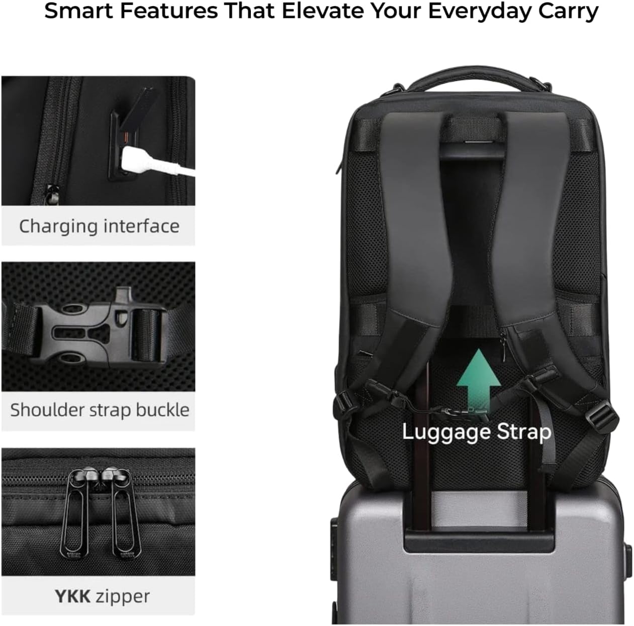 TREKON Smart Business Backpack – Waterproof Travel Laptop Bag
