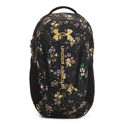 Under Armour Hustle 6.0 Backpack, Black/White