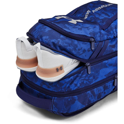 Under Armour Hustle 6.0 Backpack, Black/White