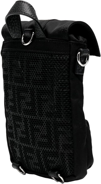FENDI Fendiness Mini Nylon Backpack, Black