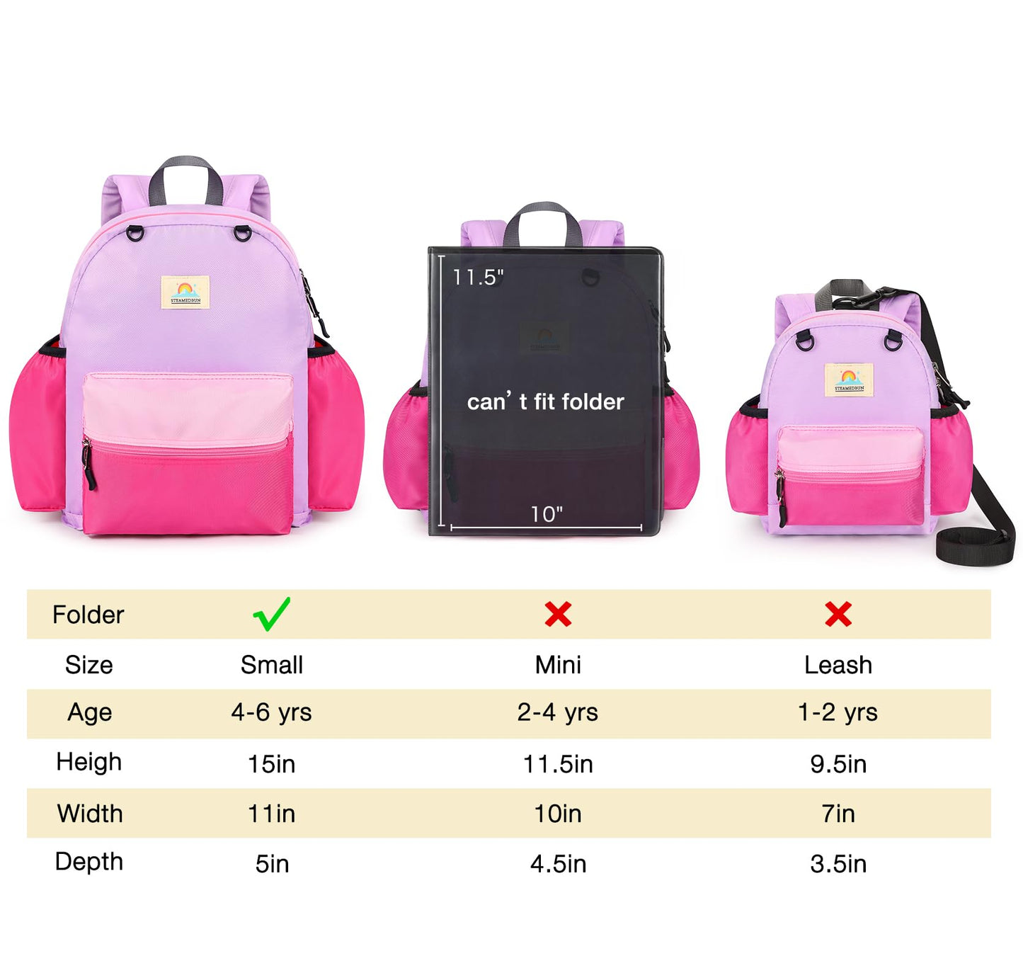 STEAMEDBUN Kids Backpack for Boys, Ages 4-8