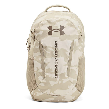 Under Armour Hustle 6.0 Backpack, Black/White