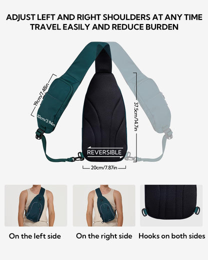 WATERFLY Crossbody Sling Backpack for Travel