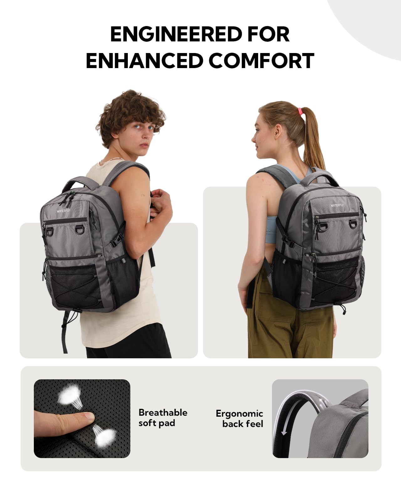 WATERFLY 22L Lightweight Travel & Hiking Backpack