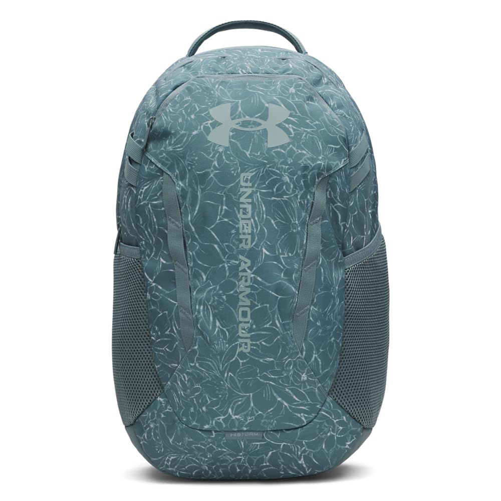 Under Armour Hustle 6.0 Backpack, Black/White
