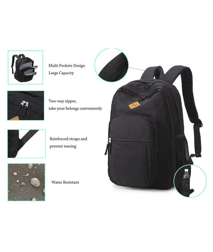 abshoo Basic Travel Backpack, Water-Resistant
