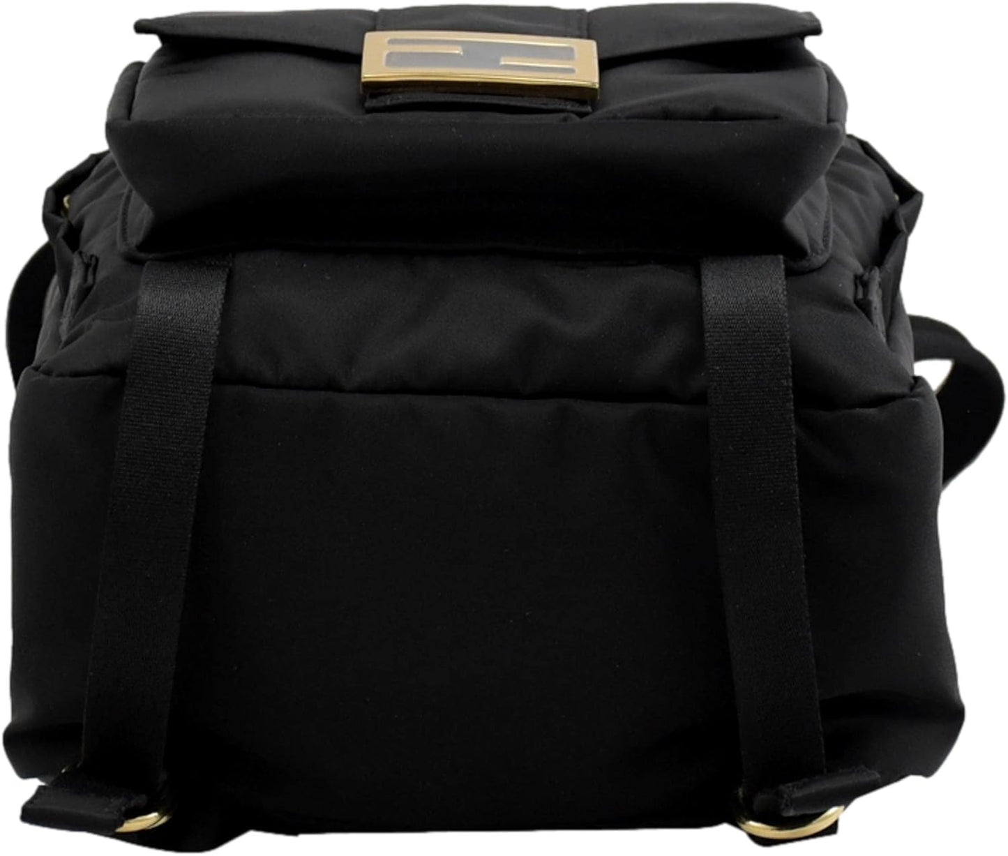 FENDI Baguette Logo Black Nylon Backpack 8BZ048