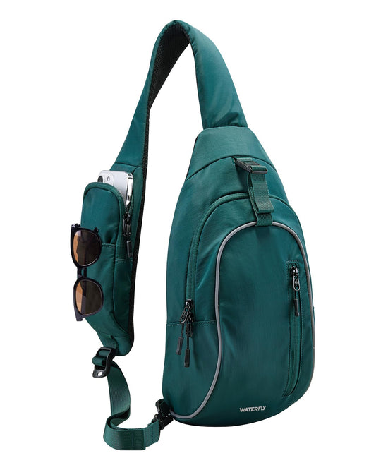 WATERFLY Crossbody Sling Backpack for Travel