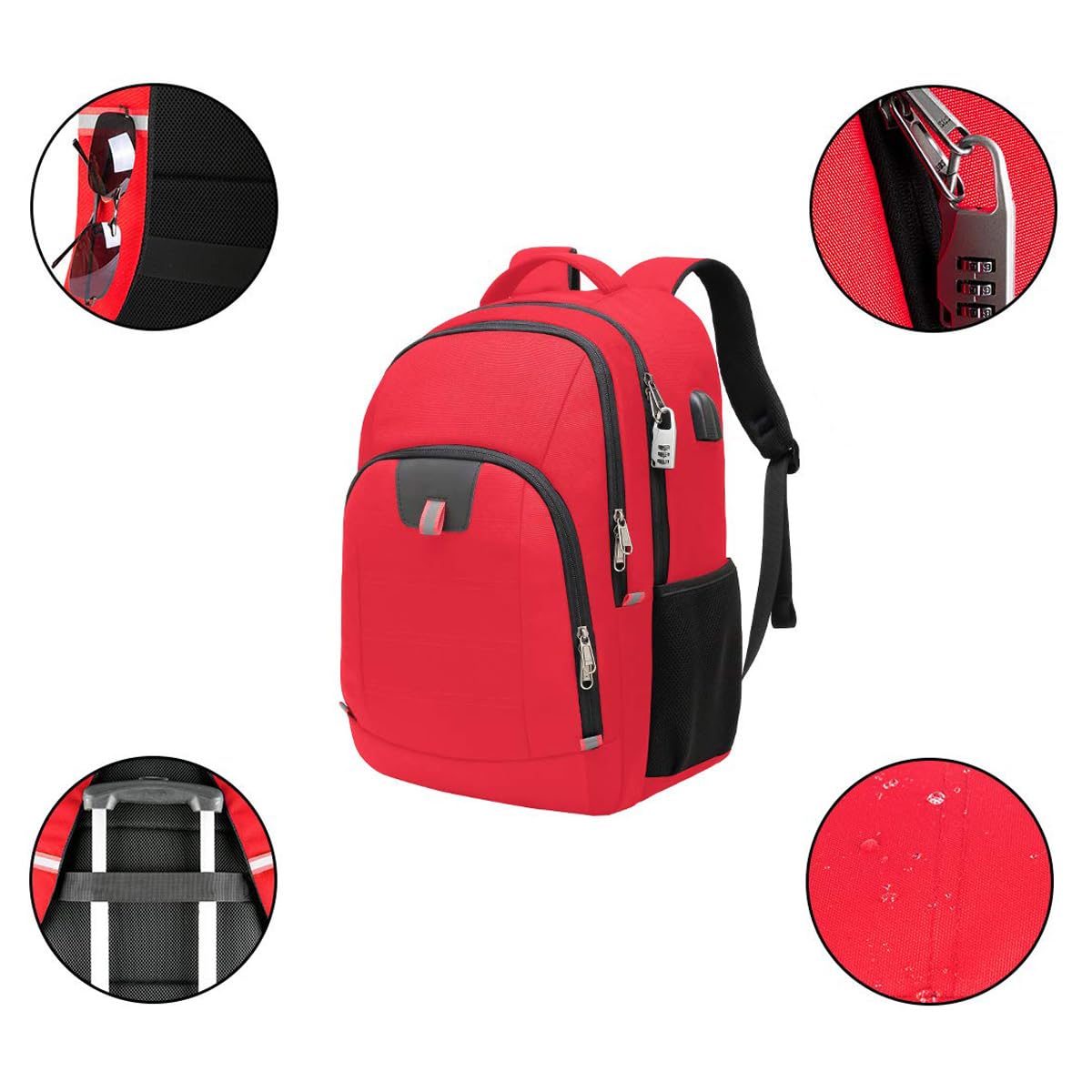 Travel Laptop Backpack, Black Backpack for Men and Women