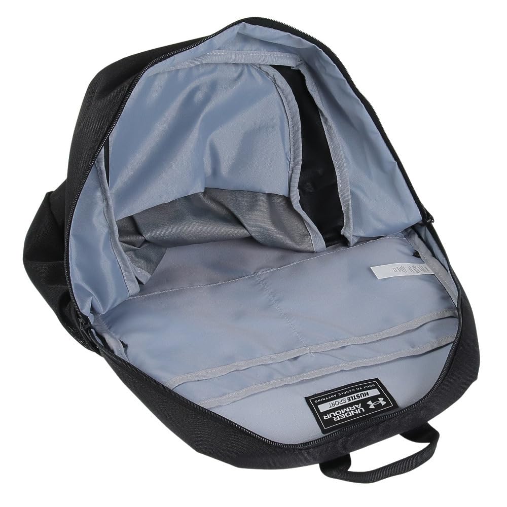 Under Armour Hustle Sport Backpack, Black/Silver