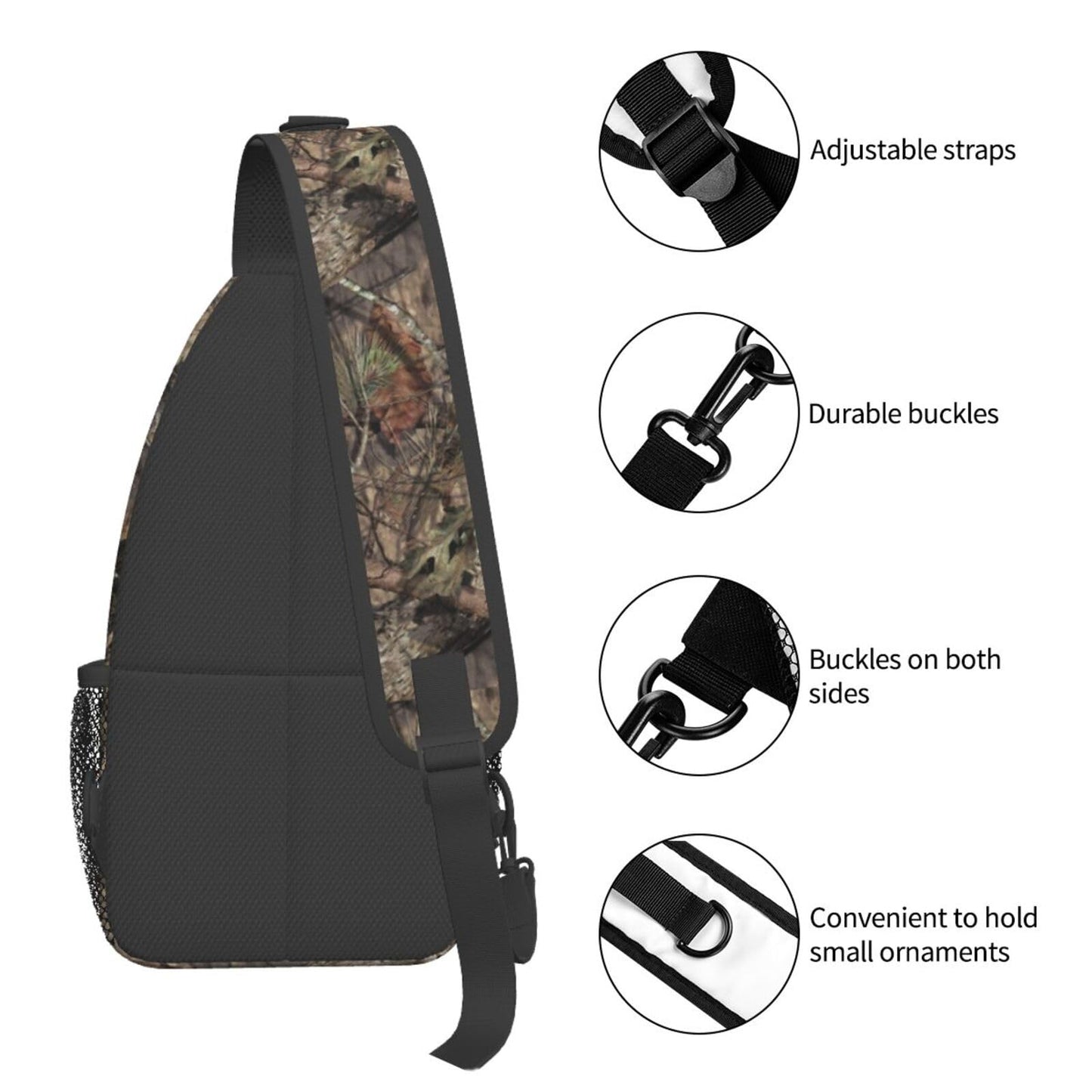 Camo Forest Hunting Sling Backpack, Unisex