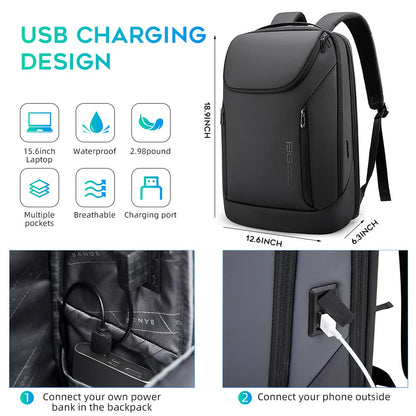 BANGE 15.6" Waterproof Laptop Backpack