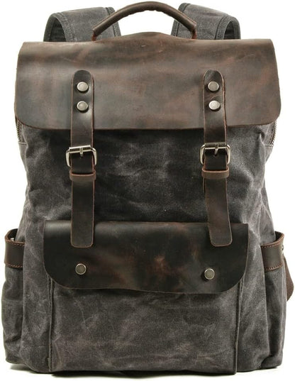 Canvas Laptop Backpack – Black