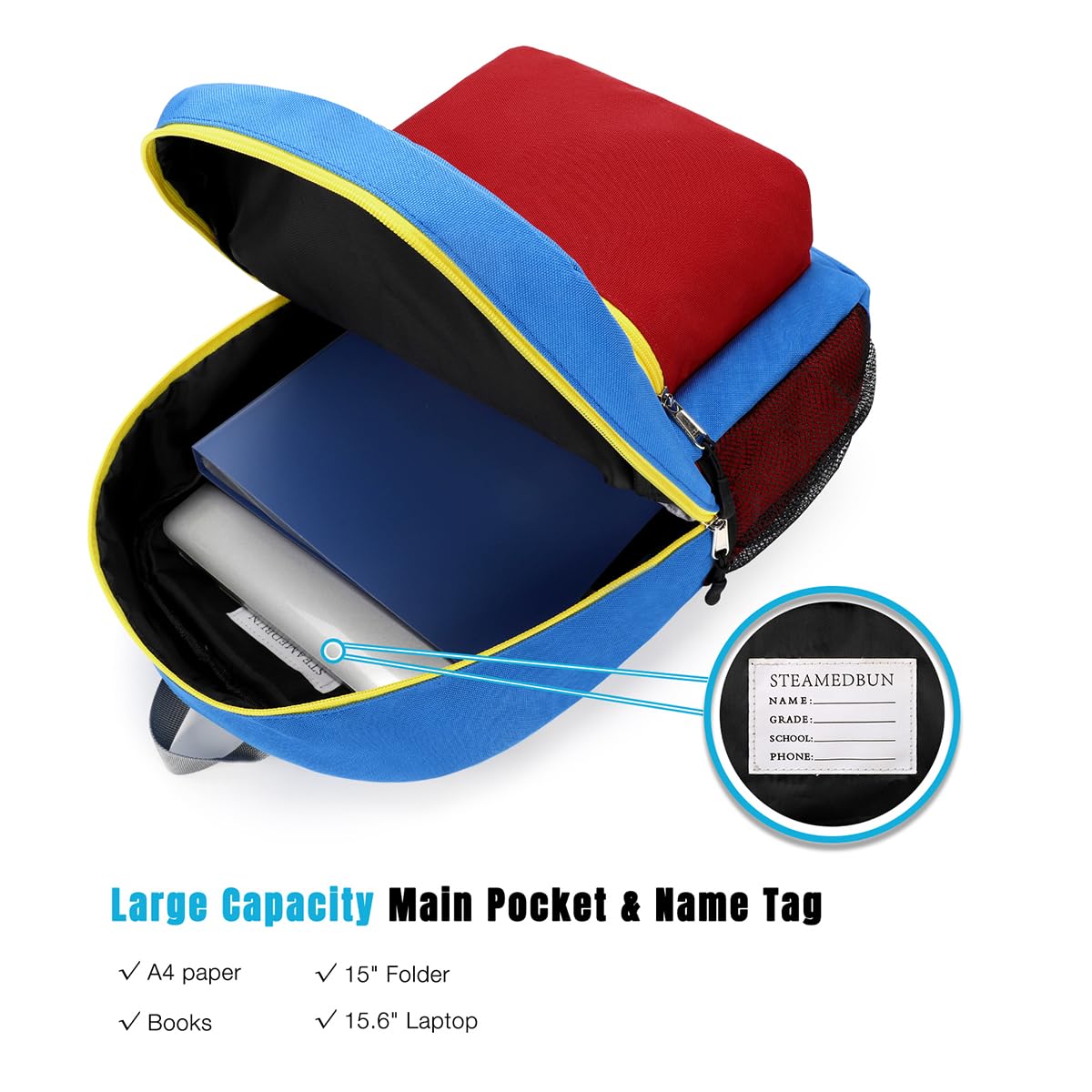 STEAMEDBUN Kindergarten Backpack for Boys, Age 3-6