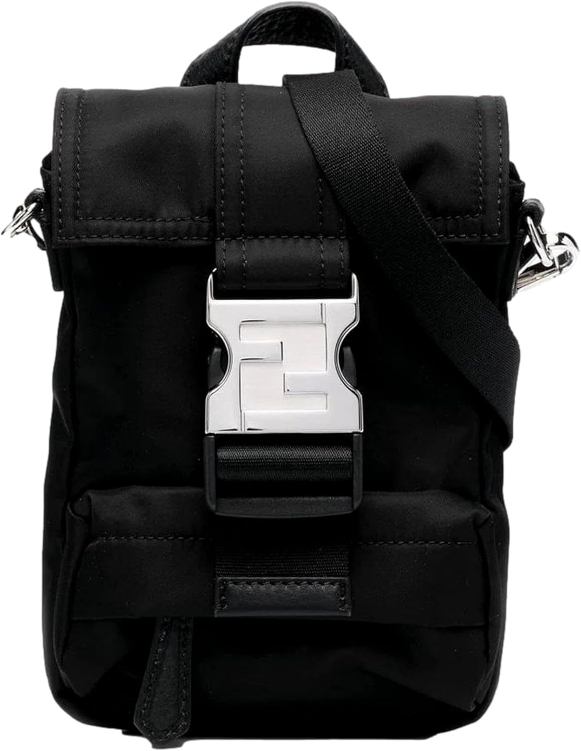 FENDI Fendiness Mini Nylon Backpack, Black