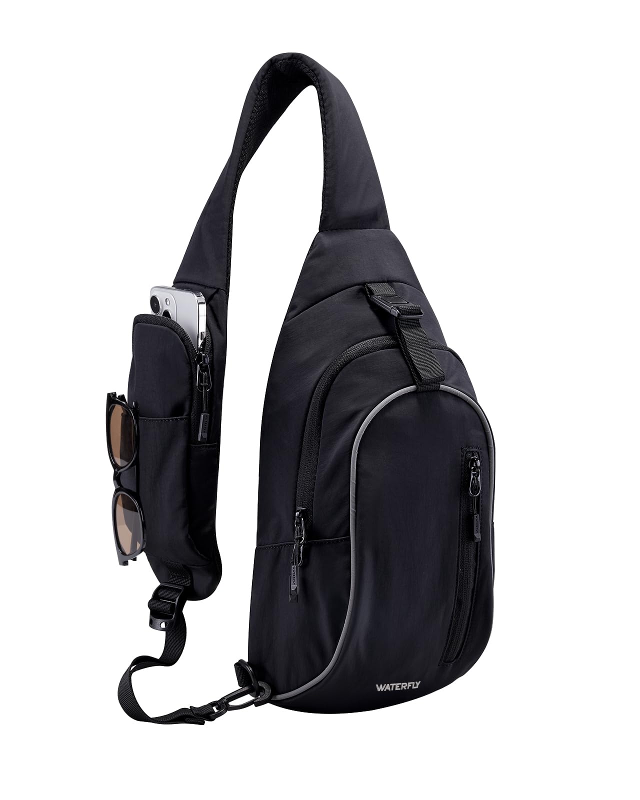 WATERFLY Crossbody Sling Backpack for Travel