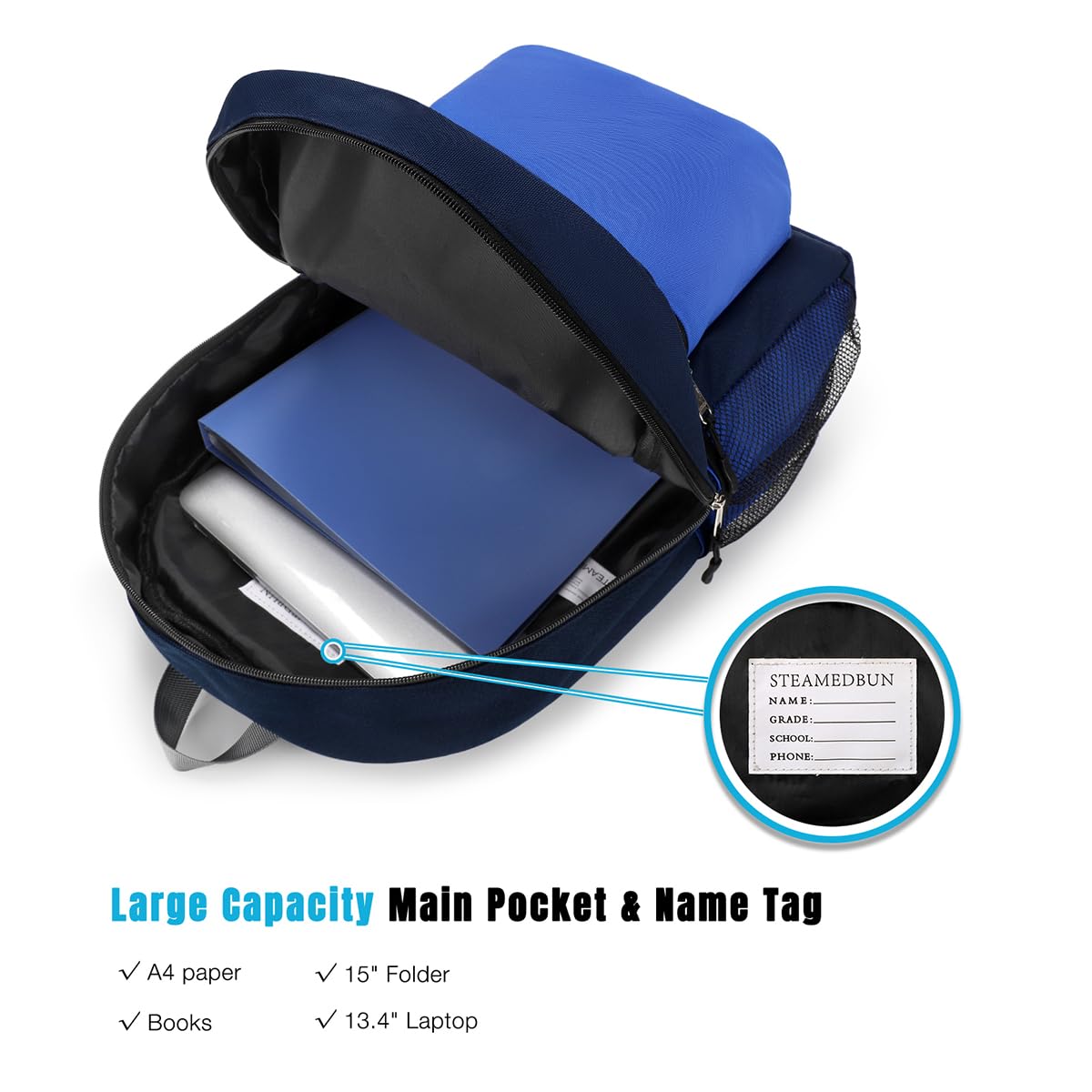 STEAMEDBUN Kindergarten Backpack for Boys, Age 3-6