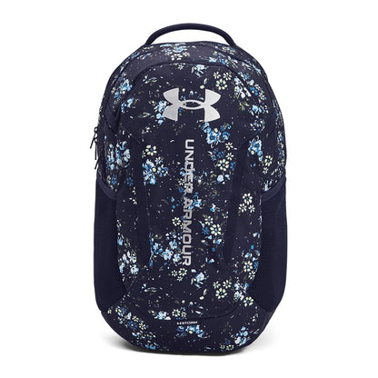 Under Armour Hustle 6.0 Backpack, Black/White