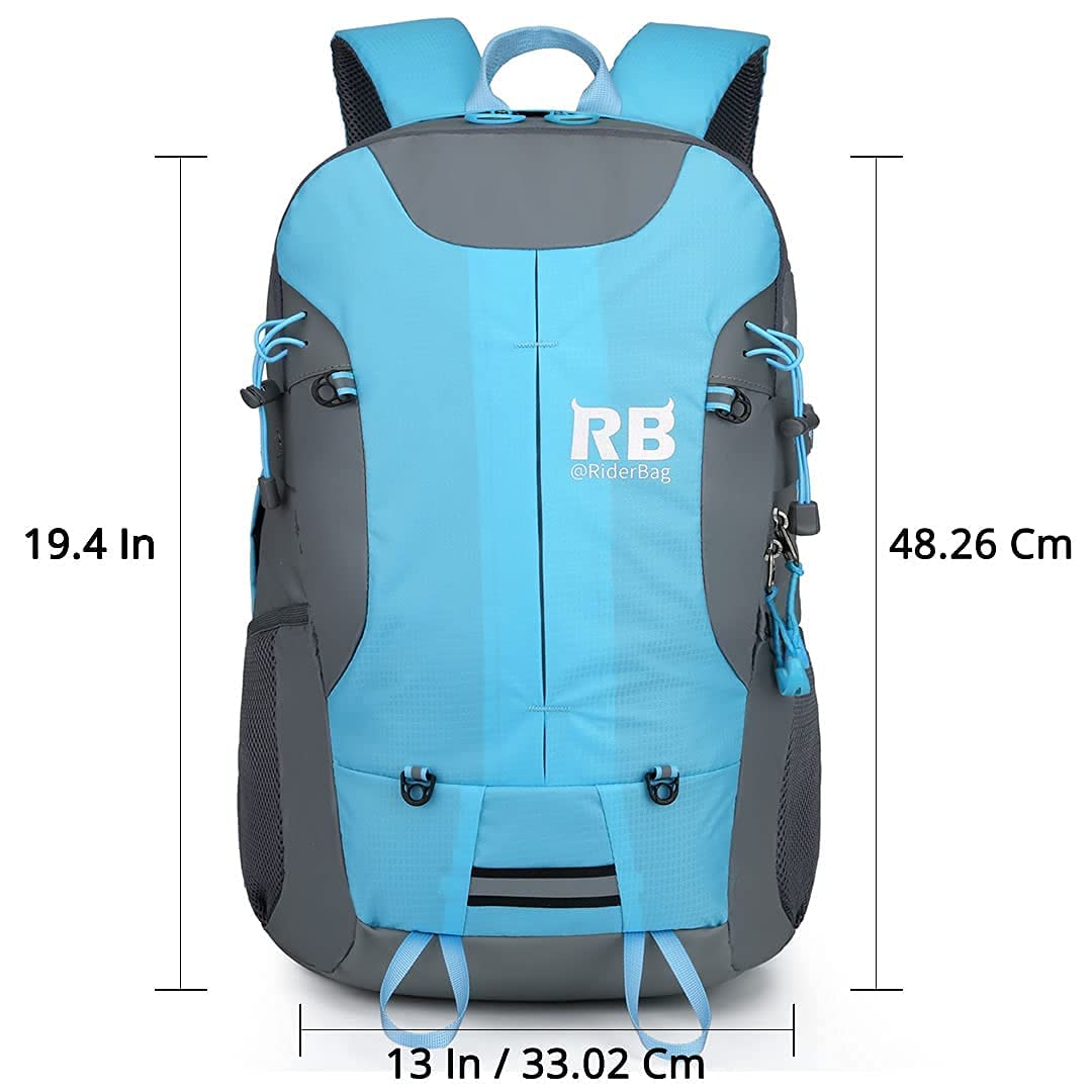 Reflective Motorcycle Backpack with Helmet Holder, Green