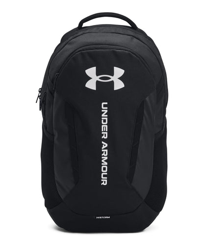 Under Armour Hustle 6.0 Backpack, Black/White