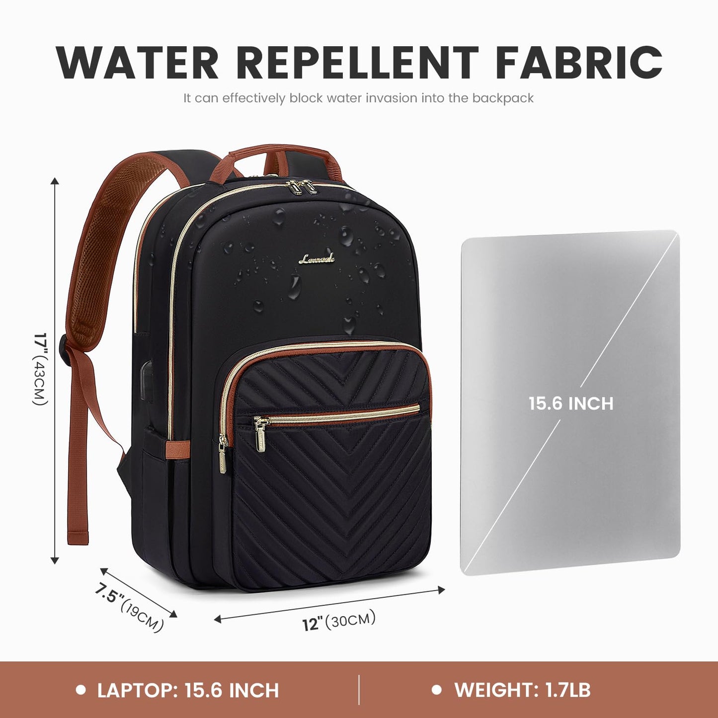 LOVEVOOK 17.3" Laptop Backpack for Women