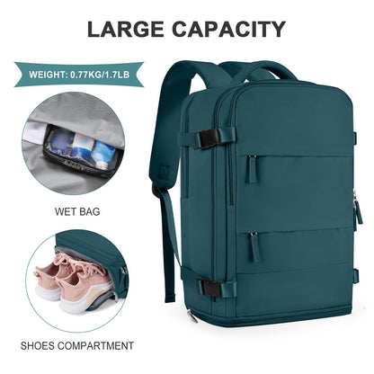 Coowoz Waterproof Travel Backpack, Peacock Blue