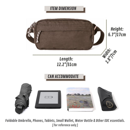 GOOTIUM Men’s Canvas Crossbody Sling Bag, Khaki