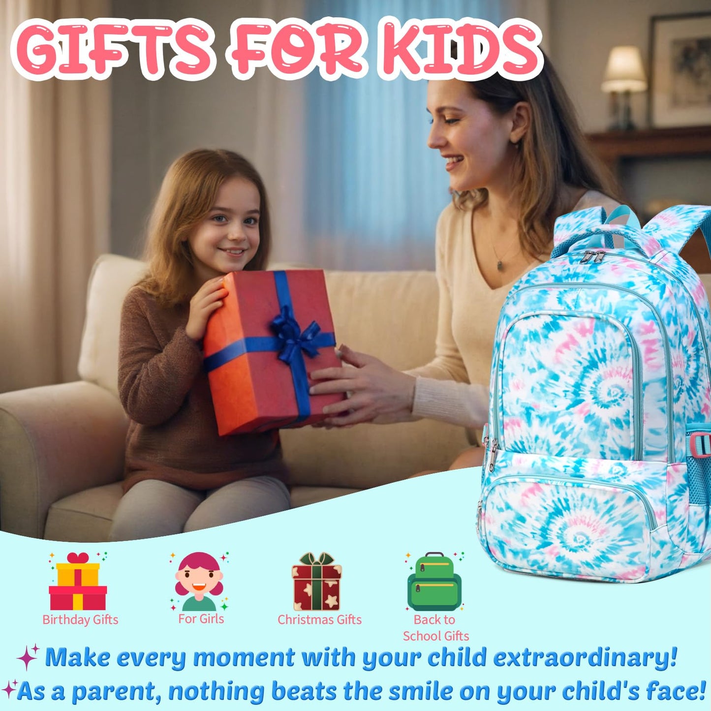 BLUEFAIRY Kids Backpack