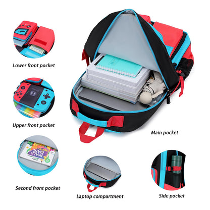 Luminous Boys Backpack – Large Capacity, Blue