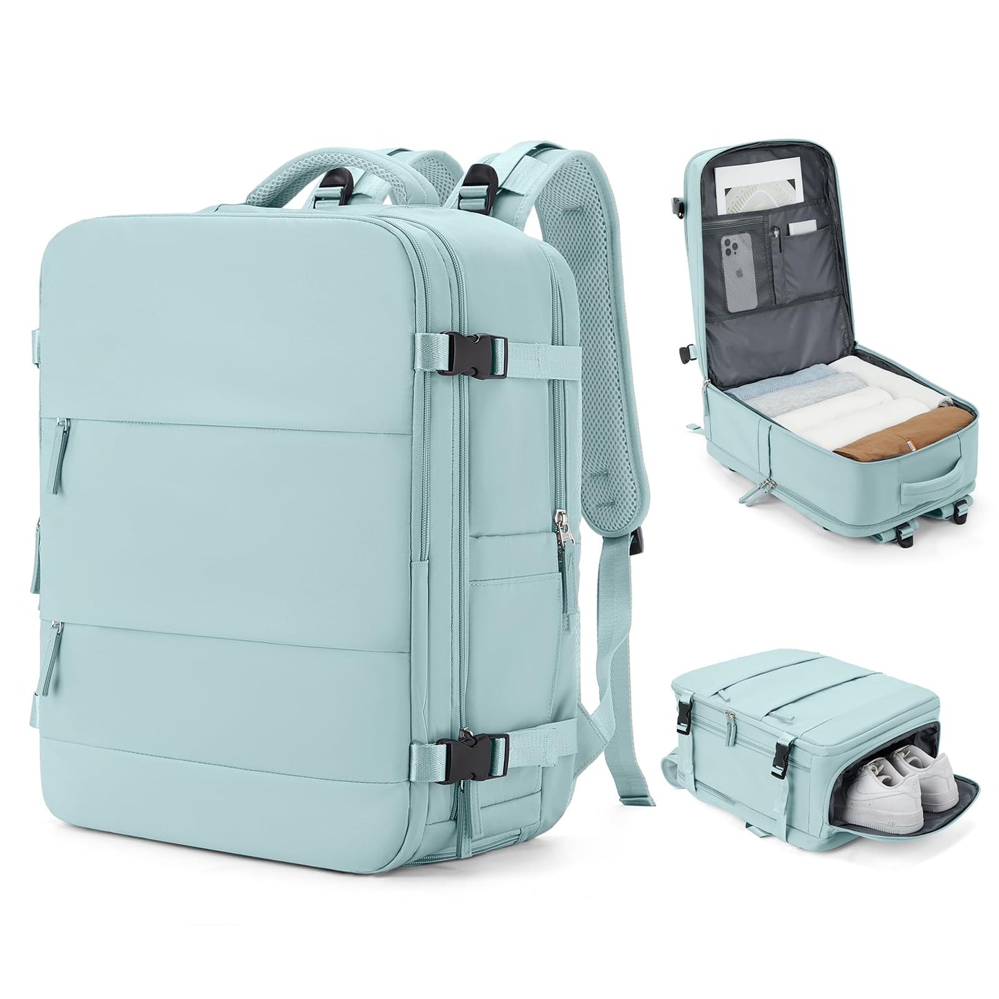 Coowoz Waterproof Travel Backpack, Peacock Blue