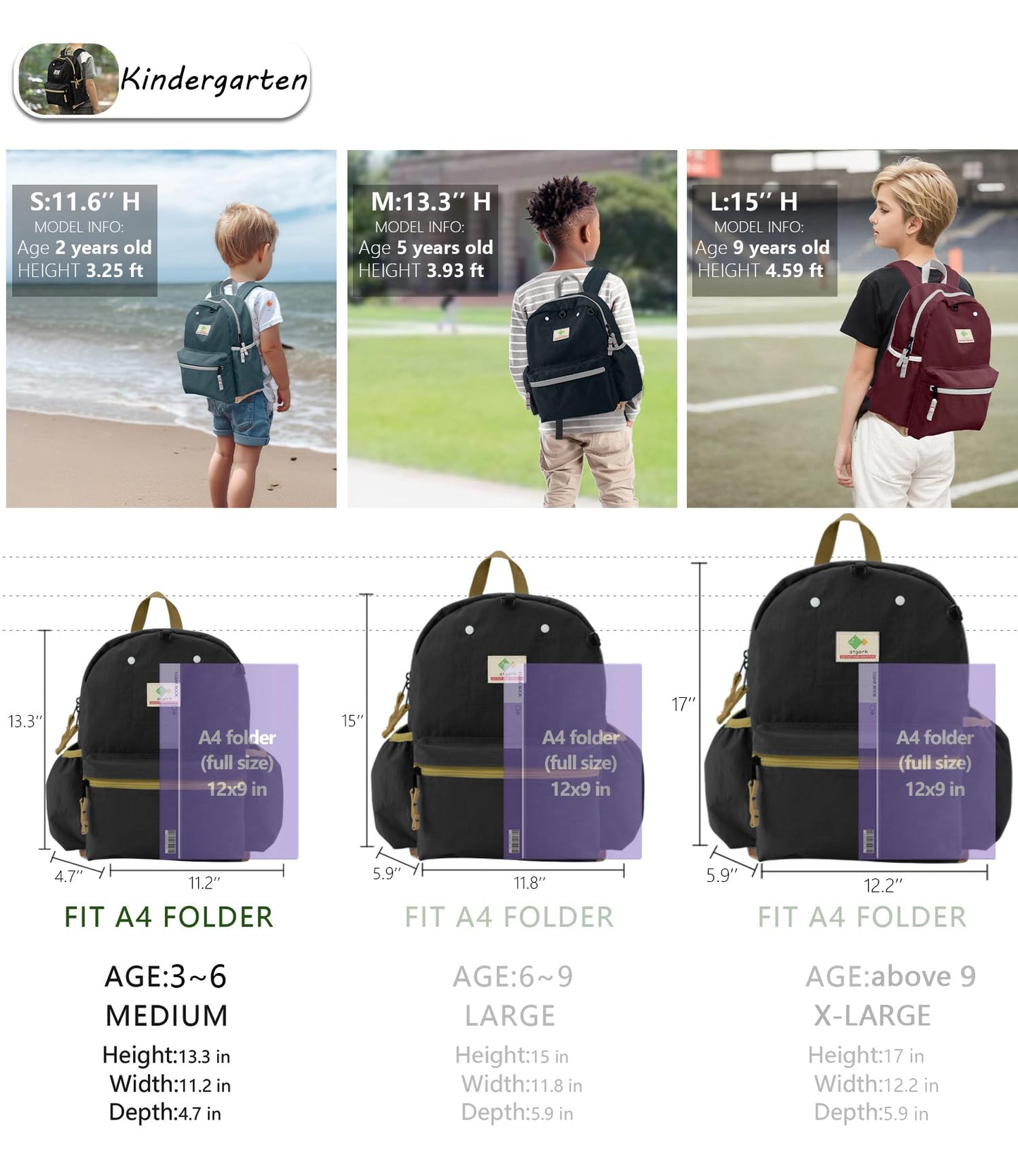 Kids' Toddler Backpack for School, Ages 3-5