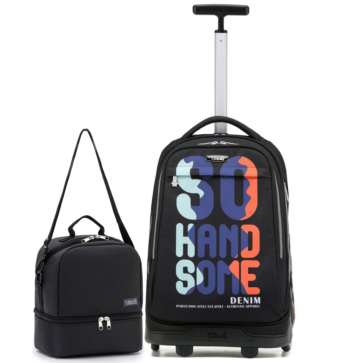NEW TILAMI 19" Rolling Backpack for kids, Adjustable Laptop Backpack
