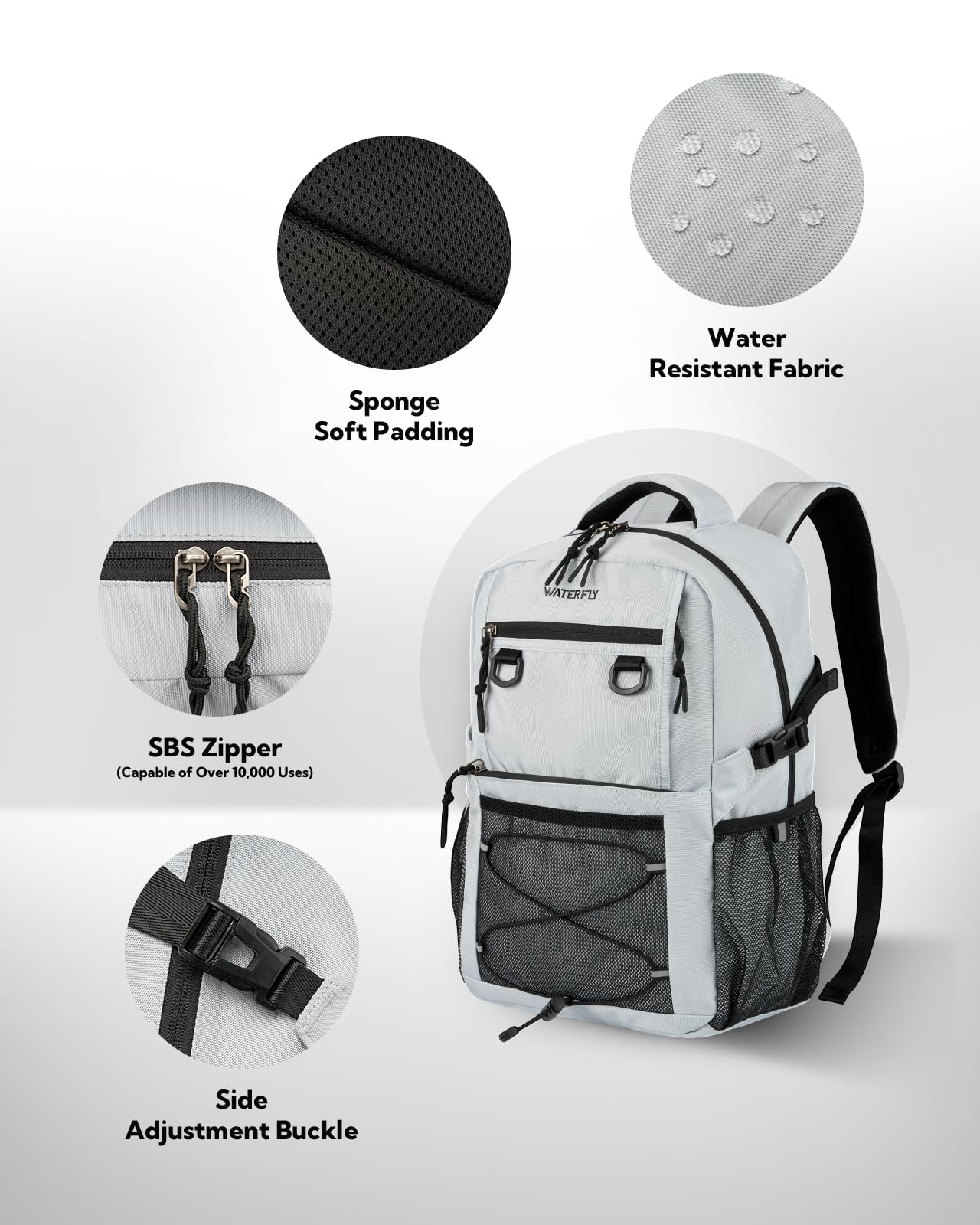 WATERFLY 22L Lightweight Travel & Hiking Backpack