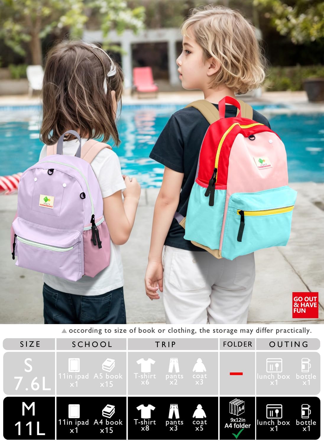 Kids' Toddler Backpack for School, Ages 3-5