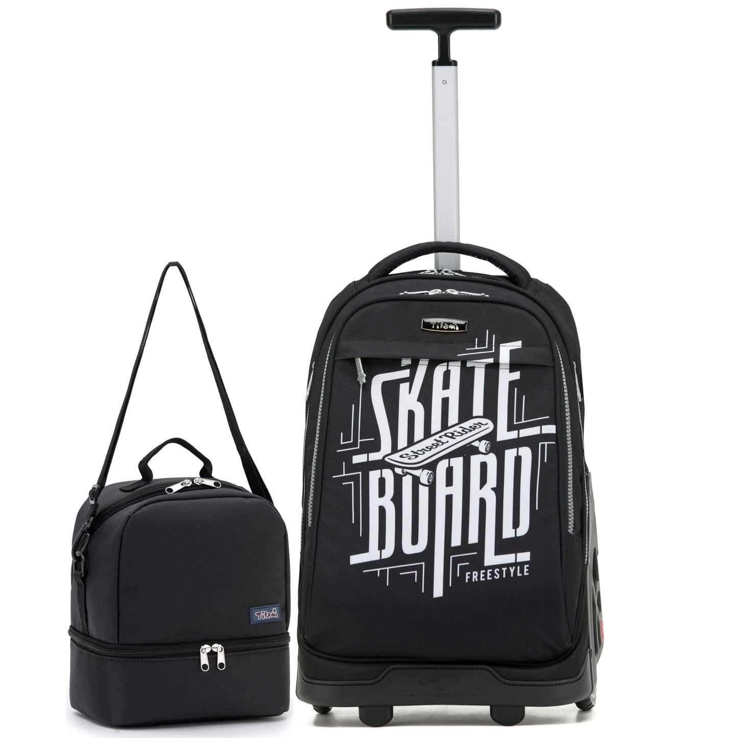 NEW TILAMI 19" Rolling Backpack for kids, Adjustable Laptop Backpack