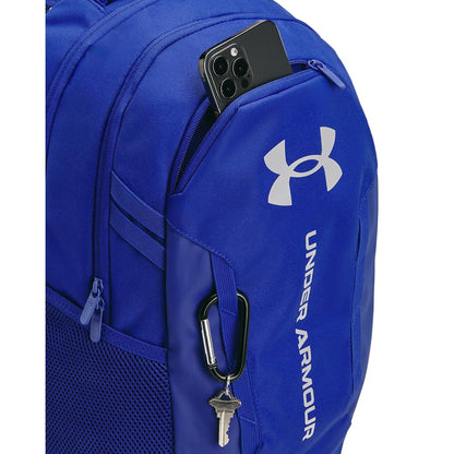Under Armour Hustle 6.0 Backpack, Black/White