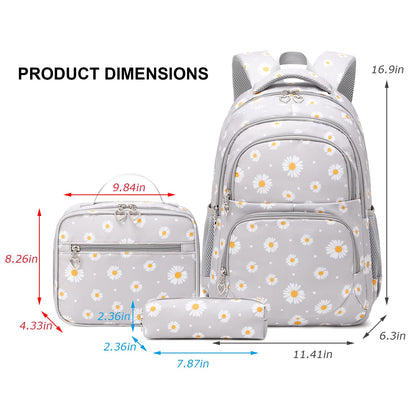 Goldwheat Daisy Backpack Set, 3pcs