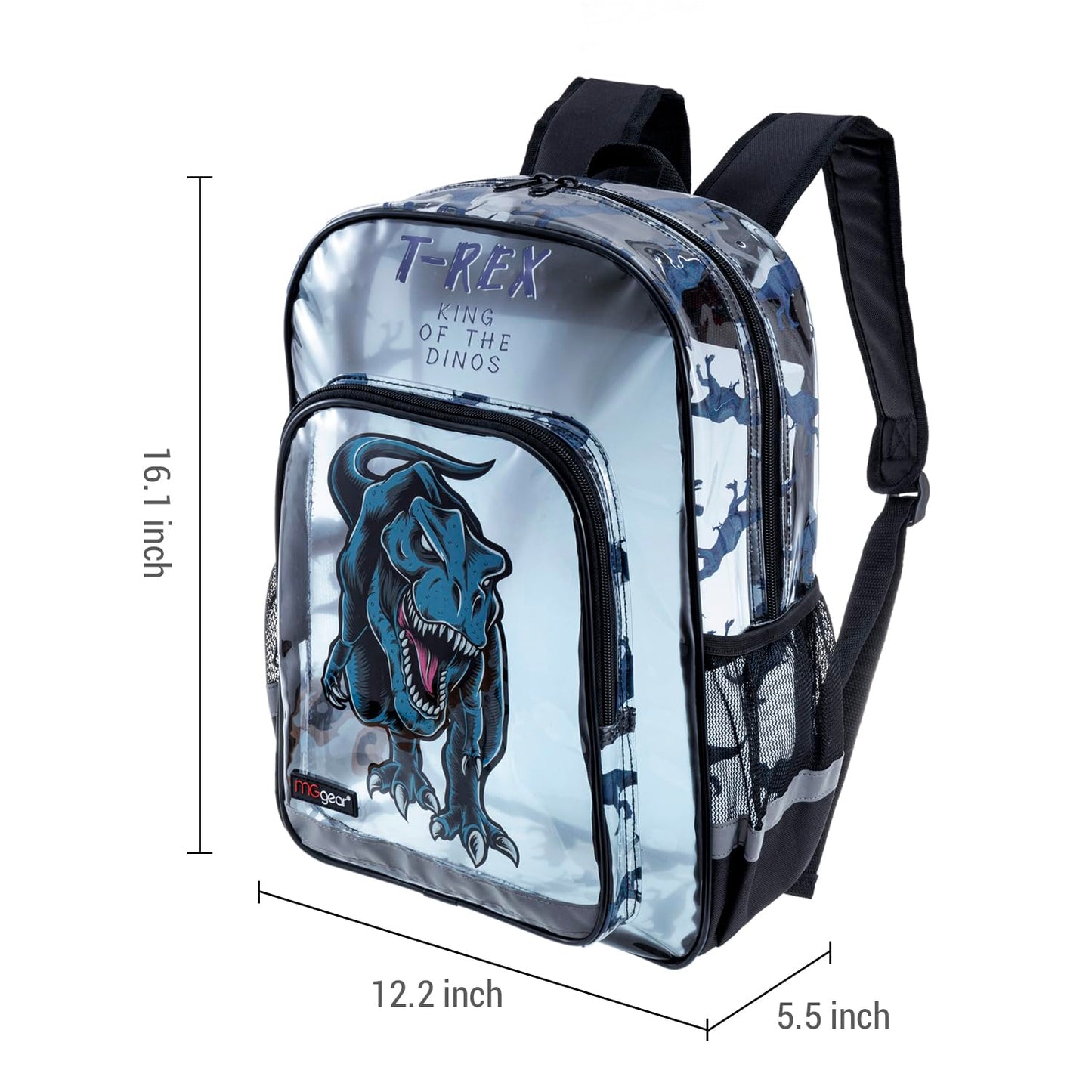 20-Pack 16" Clear Dinosaur Kids Backpacks