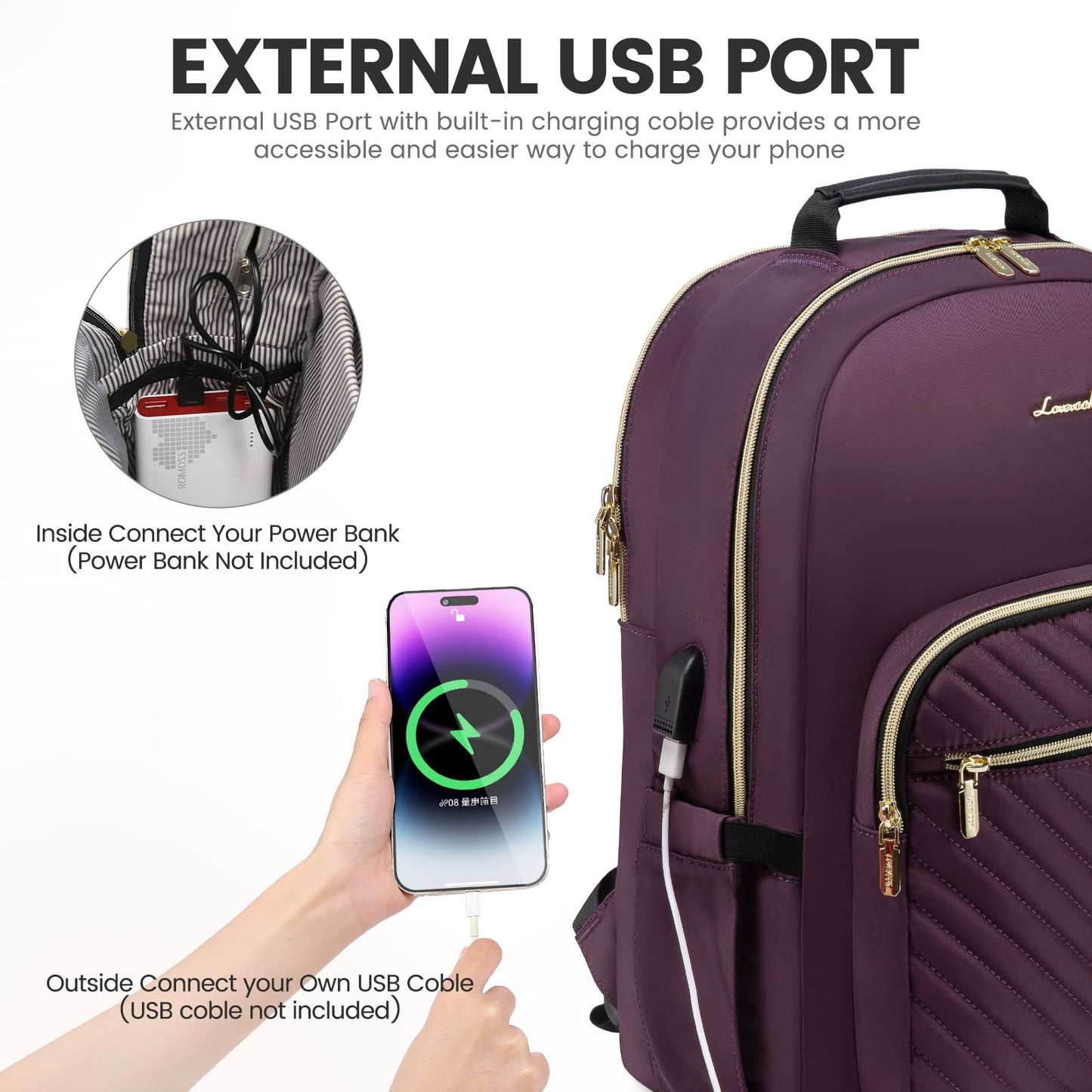 LOVEVOOK 17.3" Laptop Backpack for Women